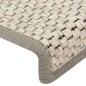 vidaXL Alfombrilla autoadhesiva escalera sisal 15 uds beige 65x21x4 cm vidaXL Alfombrilla autoadhesiva escalera sisal 15 uds beige 65x21x4 cm