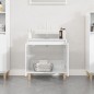 vidaXL Armario de lavabo madera contrachapada blanco brillo 58x33x60cm vidaXL Armario de lavabo madera contrachapada blanco brillo 58x33x60cm