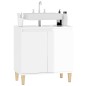 vidaXL Armario de lavabo madera contrachapada blanco brillo 58x33x60cm vidaXL Armario de lavabo madera contrachapada blanco brillo 58x33x60cm