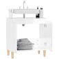 vidaXL Armario de lavabo madera contrachapada blanco brillo 58x33x60cm vidaXL Armario de lavabo madera contrachapada blanco brillo 58x33x60cm