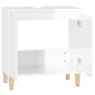 vidaXL Armario de lavabo madera contrachapada blanco brillo 58x33x60cm vidaXL Armario de lavabo madera contrachapada blanco brillo 58x33x60cm