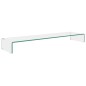 vidaXL Soporte para TV/Elevador monitor cristal claro 120x30x13 cm vidaXL Soporte para TV/Elevador monitor cristal claro 120x30x13 cm