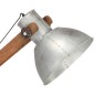 vidaXL Lámpara de pie madera maciza de mango plateada E27 vidaXL Lámpara de pie madera maciza de mango plateada E27