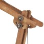vidaXL Lámpara de pie madera maciza de mango plateada E27 vidaXL Lámpara de pie madera maciza de mango plateada E27