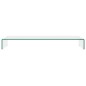 vidaXL Soporte para TV/Elevador monitor cristal claro 100x30x13 cm