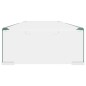 vidaXL Soporte para TV/Elevador monitor cristal claro 100x30x13 cm