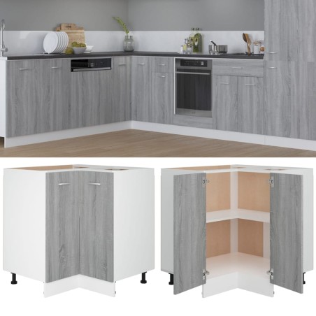 vidaXL Armario cocina madera ingeniería gris sonoma 75,5x75,5x80,5cm