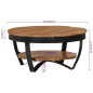 vidaXL Mesa de centro de madera maciza de acacia 65x65x32 cm vidaXL Mesa de centro de madera maciza de acacia 65x65x32 cm