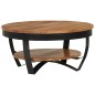 vidaXL Mesa de centro de madera maciza de acacia 65x65x32 cm vidaXL Mesa de centro de madera maciza de acacia 65x65x32 cm