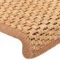 vidaXL Alfombrilla autoadhesiva escalera sisal 15uds naranja 65x21x4cm vidaXL Alfombrilla autoadhesiva escalera sisal 15uds naranja 65x21x4cm