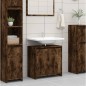 vidaXL Armario de baño madera contrachapada roble ahumado 60x33x61 cm vidaXL Armario de baño madera contrachapada roble ahumado 60x33x61 cm