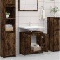 vidaXL Armario de baño madera contrachapada roble ahumado 60x33x61 cm vidaXL Armario de baño madera contrachapada roble ahumado 60x33x61 cm