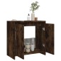vidaXL Armario de baño madera contrachapada roble ahumado 60x33x61 cm vidaXL Armario de baño madera contrachapada roble ahumado 60x33x61 cm