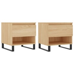 vidaXL Mesas de centro 2 uds madera ingeniería roble Sonoma 50x46x50cm