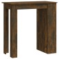 vidaXL Mesa alta con estante roble ahumado 102x50x103,5 cm vidaXL Mesa alta con estante roble ahumado 102x50x103,5 cm