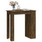 vidaXL Mesa alta con estante roble ahumado 102x50x103,5 cm vidaXL Mesa alta con estante roble ahumado 102x50x103,5 cm