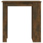 vidaXL Mesa alta con estante roble ahumado 102x50x103,5 cm vidaXL Mesa alta con estante roble ahumado 102x50x103,5 cm