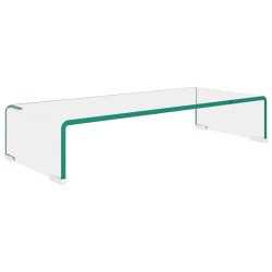 vidaXL Soporte para TV/Elevador monitor cristal claro 60x25x11 cm