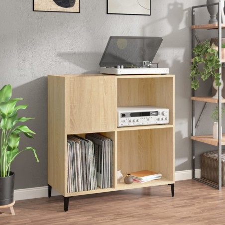 vidaXL Mueble discos madera contrachapada roble Sonoma 84,5x38x89 cm