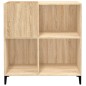 vidaXL Mueble discos madera contrachapada roble Sonoma 84,5x38x89 cm vidaXL Mueble discos madera contrachapada roble Sonoma 84,5x38x89 cm