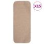 vidaXL Alfombrillas de escalera 15 uds beige rectangular 60x25 cm vidaXL Alfombrillas de escalera 15 uds beige rectangular 60x25 cm