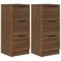 vidaXL Aparadores 2 uds madera contrachapada marrón roble 30x30x70 cm vidaXL Aparadores 2 uds madera contrachapada marrón roble 30x30x70 cm