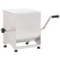 vidaXL Mezcladora de carne con caja engranajes acero inox. plateado vidaXL Mezcladora de carne con caja engranajes acero inox. plateado