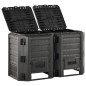 vidaXL Compostador de jardín negro 800 L vidaXL Compostador de jardín negro 800 L