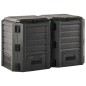 vidaXL Compostador de jardín negro 800 L vidaXL Compostador de jardín negro 800 L