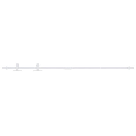 vidaXL Kit mini puerta corredera armario acero carbono blanco 152 cm