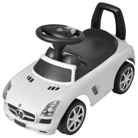 vidaXL Coche de niños accionado con el pie blanco