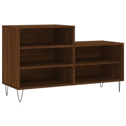 vidaXL Mueble zapatero madera contrachapada roble marrón 102x36x60 cm