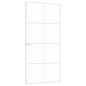 vidaXL Puerta de interior vidrio templado y aluminio blanco 93x201,5cm vidaXL Puerta de interior vidrio templado y aluminio blanco 93x201,5cm