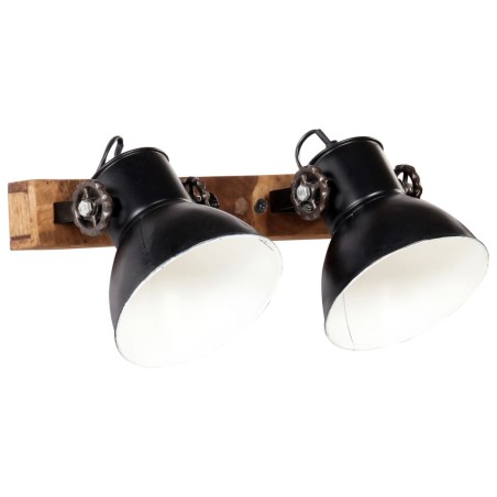 vidaXL Lámpara de pared industrial negra 45x25 cm E27