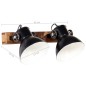 vidaXL Lámpara de pared industrial negra 45x25 cm E27 vidaXL Lámpara de pared industrial negra 45x25 cm E27