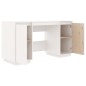 vidaXL Escritorio madera maciza de pino blanco 140x50x75 cm vidaXL Escritorio madera maciza de pino blanco 140x50x75 cm
