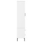 vidaXL Librería patas de metal OSLO madera maciza blanco 85x35x172,5cm