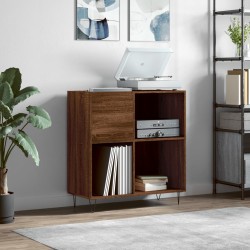 vidaXL Mueble discos madera contrachapada roble marrón 84,5x38x89 cm