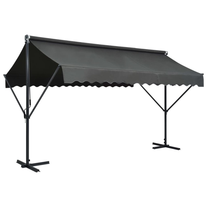 vidaXL Toldo de pie independiente gris antracita 400x300 cm vidaXL Toldo de pie independiente gris antracita 400x300 cm