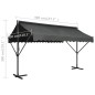 vidaXL Toldo de pie independiente gris antracita 400x300 cm vidaXL Toldo de pie independiente gris antracita 400x300 cm
