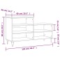 vidaXL Mueble zapatero madera contrachapada roble marrón 102x36x60 cm vidaXL Mueble zapatero madera contrachapada roble marrón 102x36x60 cm