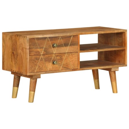vidaXL Mueble para TV de madera maciza de mango 85x35x47 cm