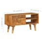 vidaXL Mueble para TV de madera maciza de mango 85x35x47 cm vidaXL Mueble para TV de madera maciza de mango 85x35x47 cm