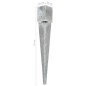 vidaXL Picas de tierra 2 uds acero galvanizado plateado 10x10x76 cm vidaXL Picas de tierra 2 uds acero galvanizado plateado 10x10x76 cm