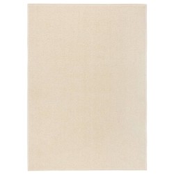 vidaXL Alfombra de pelo corto crema 120x170 cm