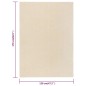 vidaXL Alfombra de pelo corto crema 120x170 cm vidaXL Alfombra de pelo corto crema 120x170 cm