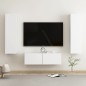 vidaXL Set de muebles de salón TV 3 piezas madera de ingeniería blanco vidaXL Set de muebles de salón TV 3 piezas madera de ingeniería blanco