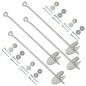 vidaXL Anclajes de tierra 4 uds metal galvanizado 10x60 cm vidaXL Anclajes de tierra 4 uds metal galvanizado 10x60 cm