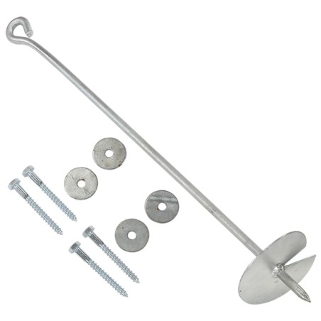 vidaXL Anclajes de tierra 4 uds metal galvanizado 10x60 cm