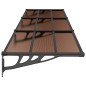 vidaXL Marquesina de puerta policarbonato negro 358,5x90 cm vidaXL Marquesina de puerta policarbonato negro 358,5x90 cm